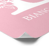 レターBフローラモノグラム名子供部屋 モダン ポスター (角)