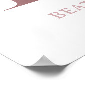 レターBモノグラムウォーターカラーバラ花模様子供部屋 ポスター (角)