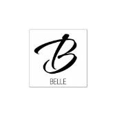 レターBモノグラムパーソナライズされたラバースタンプ ラバースタンプ (インプリント)