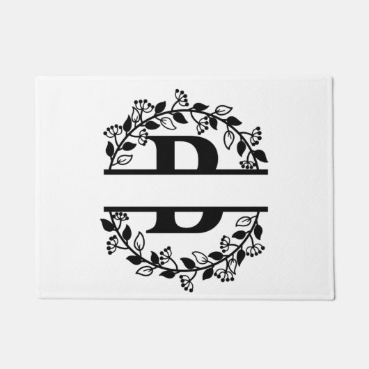 レターBモノグラムパーソナライズされた ドアマット (正面)