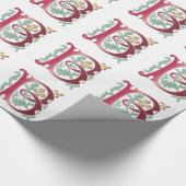 レターBモノグラム（紋章の）フラ・ダ・リ ラッピングペーパー (角)
