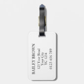 レターBラゲッジタグ ラゲッジタグ (裏面縦)