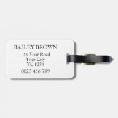 レターBラゲッジタグ ラゲッジタグ (裏面横)