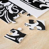 レターB中世モノグラムヴィンテージイニシャル ジグソーパズル (側面)