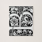 レターB中世モノグラムヴィンテージイニシャル ジグソーパズル (縦)