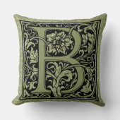 レターB最初の文字モノグラム クッション (正面)