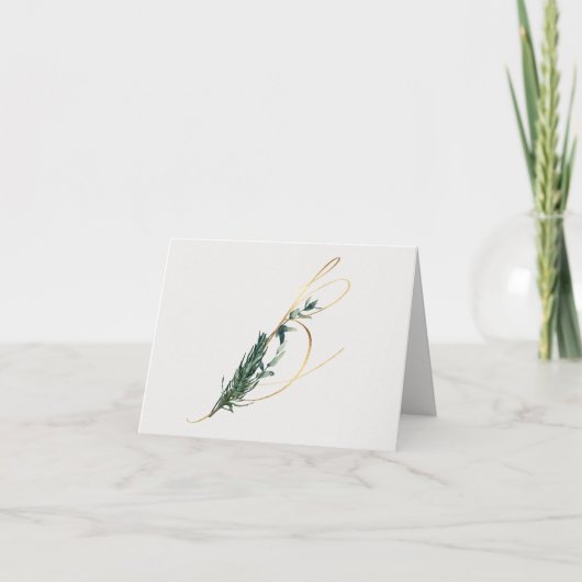 レターB装飾モノグラムノテカード カード (正面)