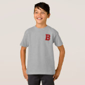 レターB -イニシャル名アルファベットモノグラム Tシャツ (正面フル)