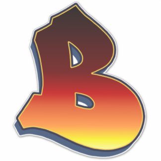 レターB – フレイムステッカー シール