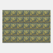 レターCの最初の文字のフェイク金ゴールド ラッピングペーパーシート (正面3)