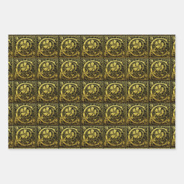 レターCの最初の文字のフェイク金ゴールド ラッピングペーパーシート