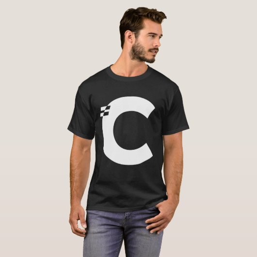 レターCアルファベットイニシャルモノグラム Tシャツ (正面フル)