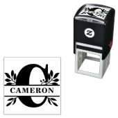 レターCクラシック葉ファミリー名モノグラム セルフインキングスタンプ (インサイチュ)