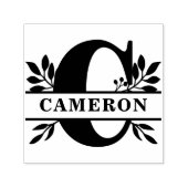 レターCクラシック葉ファミリー名モノグラム セルフインキングスタンプ (デザイン)