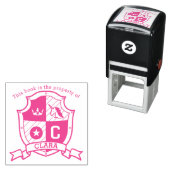 レターCクレスト名前をカスタムするユニコーンライブラリスタンプ セルフインキングスタンプ (インサイチュ)