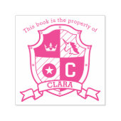 レターCクレスト名前をカスタムするユニコーンライブラリスタンプ セルフインキングスタンプ (デザイン)