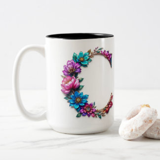 レターCコーヒーマグ – フローラデザインギフト ツートーンマグカップ