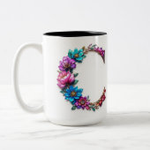 レターCコーヒーマグ – フローラデザインギフト ツートーンマグカップ (左)