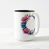 レターCコーヒーマグ – フローラデザインギフト ツートーンマグカップ (正面右)