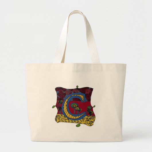 レターCトート ラージトートバッグ (正面)