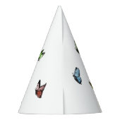 レターCフローラバタフライモノグラムイニシャル パーティーハット (裏面)