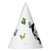 レターCフローラバタフライモノグラムイニシャル パーティーハット (左)