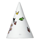 レターCフローラバタフライモノグラムイニシャル パーティーハット (右)