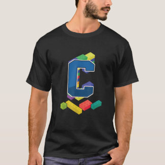 レターCマスタービルダーのアルファベット姓Buildin Tシャツ