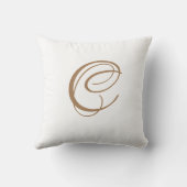 レターCモノグラムイニシャルカスタム クッション (裏面)