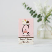 レターCモノグラムデザートベーカリー名刺 名刺 (スタンド正面)