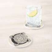 レターCヴィンテージケルト結び目模様モノグラム コースター (側面)