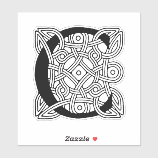 レターCヴィンテージケルト結び目模様モノグラム シール (シート)