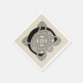 レターCヴィンテージケルト結び目模様モノグラム スタンダードカクテルナプキン (角)