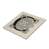 レターCヴィンテージケルト結び目模様モノグラム タイル (側面)