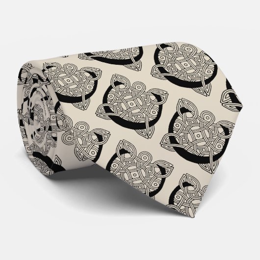 レターCヴィンテージケルト結び目模様モノグラム ネクタイ (ロール)