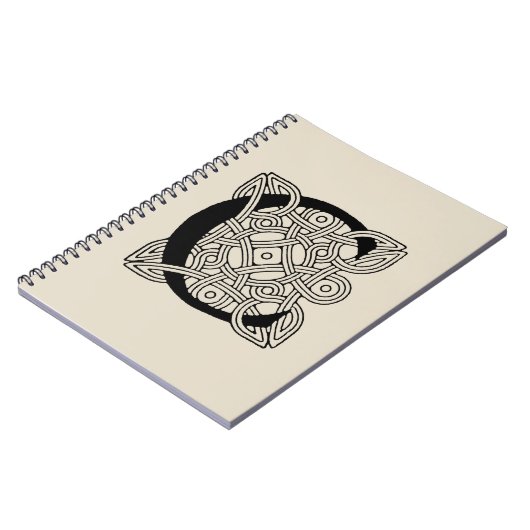 レターCヴィンテージケルト結び目模様モノグラム ノートブック (左側)