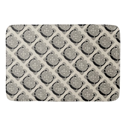 レターCヴィンテージケルト結び目模様モノグラム バスマット (正面)