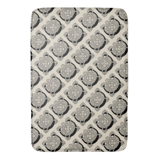 レターCヴィンテージケルト結び目模様モノグラム バスマット (正面縦)