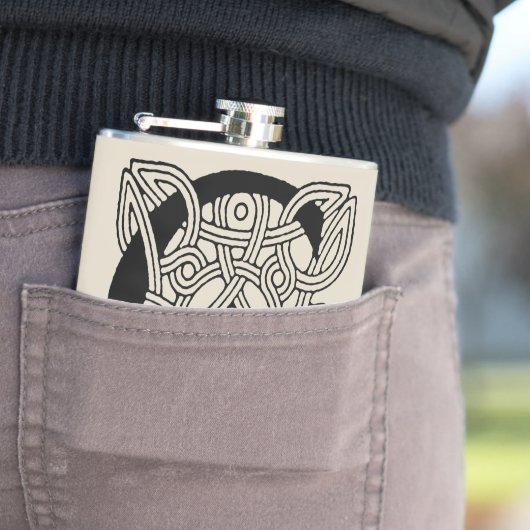 レターCヴィンテージケルト結び目模様モノグラム フラスク (インサイチュ)