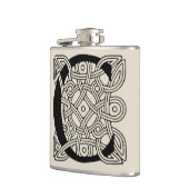 レターCヴィンテージケルト結び目模様モノグラム フラスク (左)