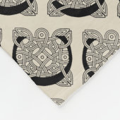 レターCヴィンテージケルト結び目模様モノグラム フリースブランケット (角)