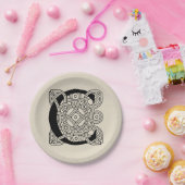 レターCヴィンテージケルト結び目模様モノグラム ペーパープレート (パーティー)