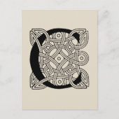 レターCヴィンテージケルト結び目模様モノグラム ポストカード (正面)