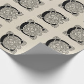 レターCヴィンテージケルト結び目模様モノグラム ラッピングペーパー (角)