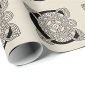 レターCヴィンテージケルト結び目模様モノグラム ラッピングペーパー (ロールコーナー)