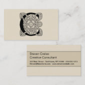 レターCヴィンテージケルト結び目模様モノグラム 名刺 (正面/裏面)