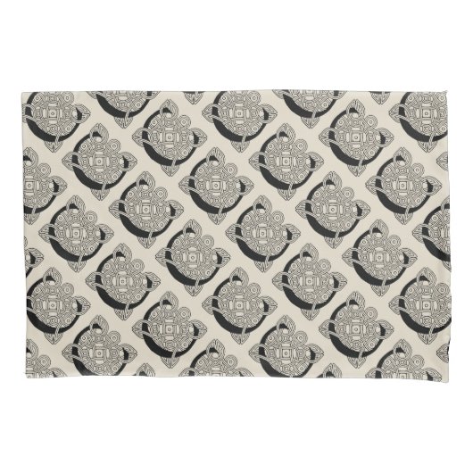 レターCヴィンテージケルト結び目模様モノグラム 枕カバー (正面左)