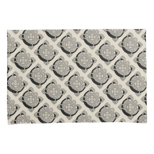 レターCヴィンテージケルト結び目模様モノグラム 枕カバー (正面右)