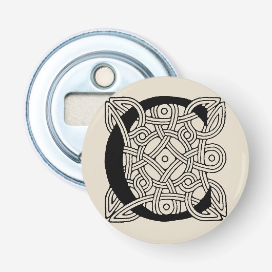 レターCヴィンテージケルト結び目模様モノグラム 栓抜き (正面)