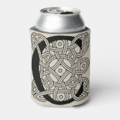 レターCヴィンテージケルト結び目模様モノグラム 缶クーラー (缶裏面)